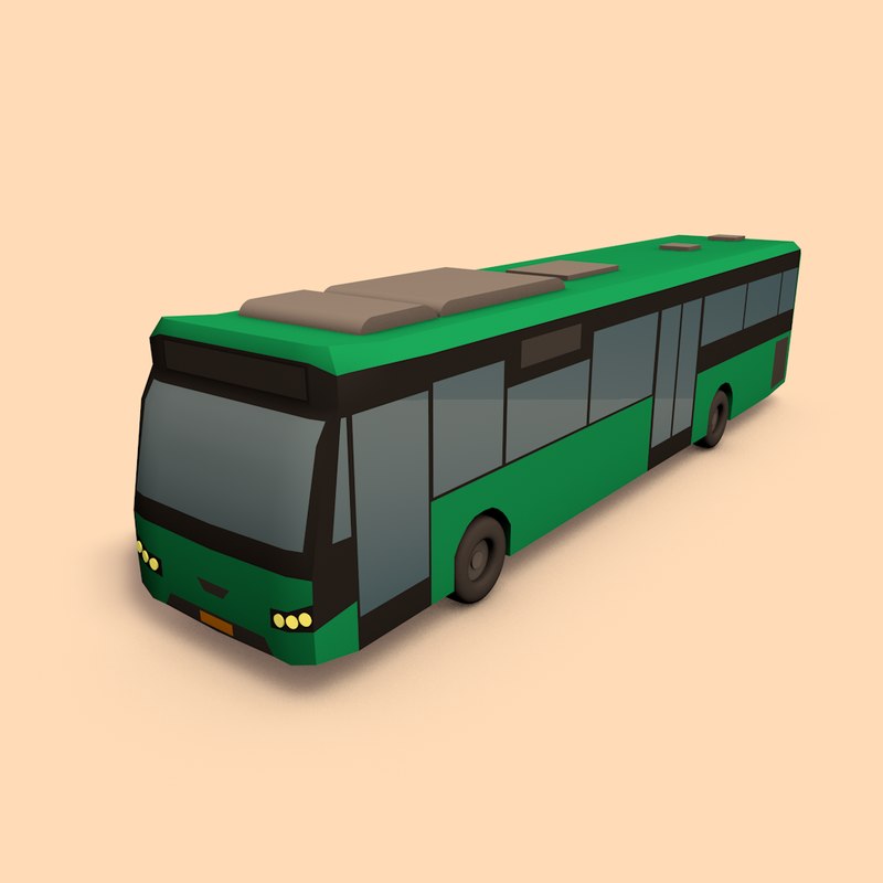 3d bus public transport model