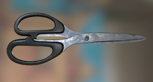 scissors rigged old version 3d 3ds