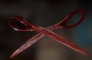 3d scissor rigged blood model