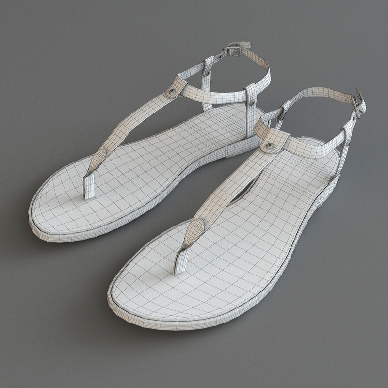 3d model sandals