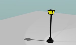 3d model british street lamp