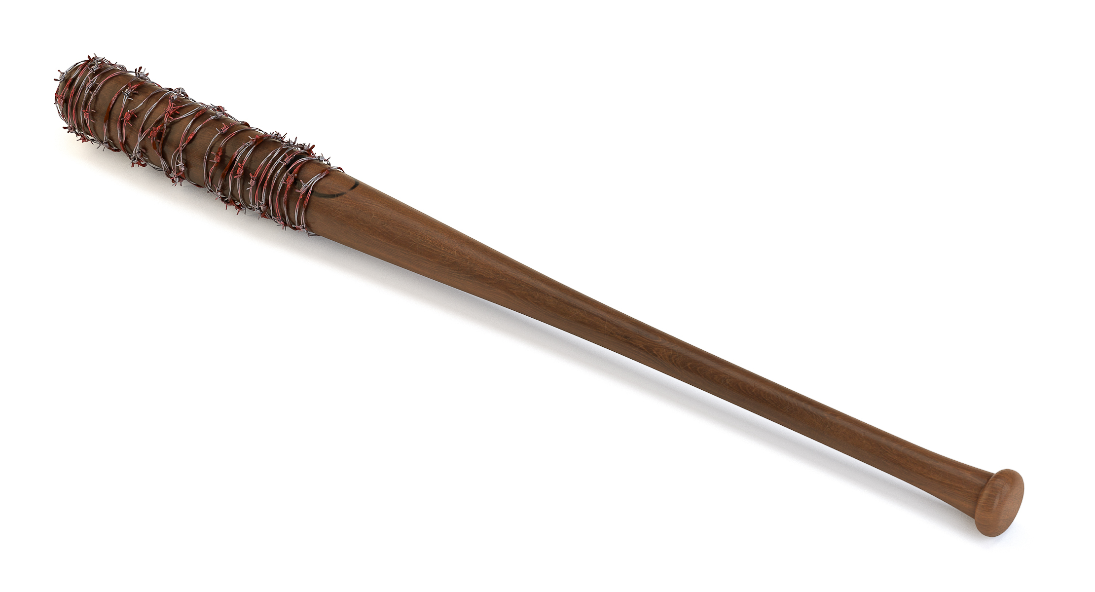 baseball bat with barbwire