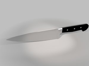 3d chef s kitchen knife model
