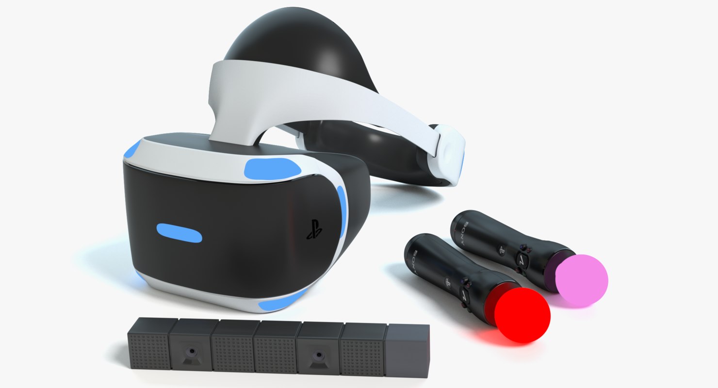 sony playstation vr 3d model