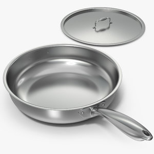 aluminum frying pan modeled max
