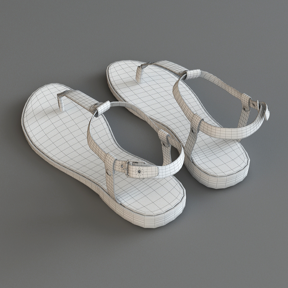 3d model sandals