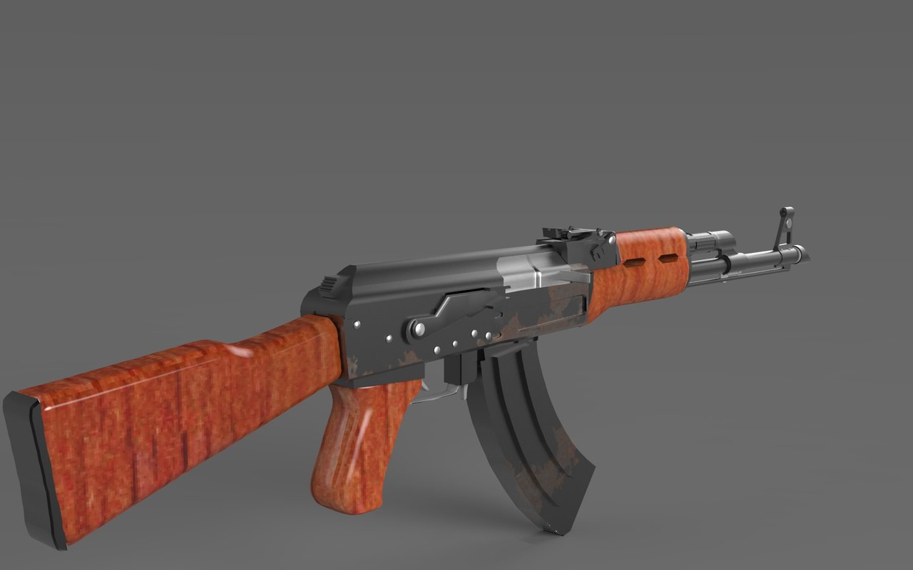 ak47 gun 3d ma