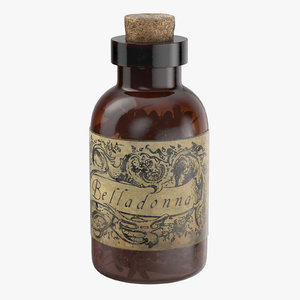3d model of potion ingredient jar belladonna
