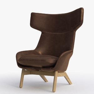 3d model artifort kalm lounge chair