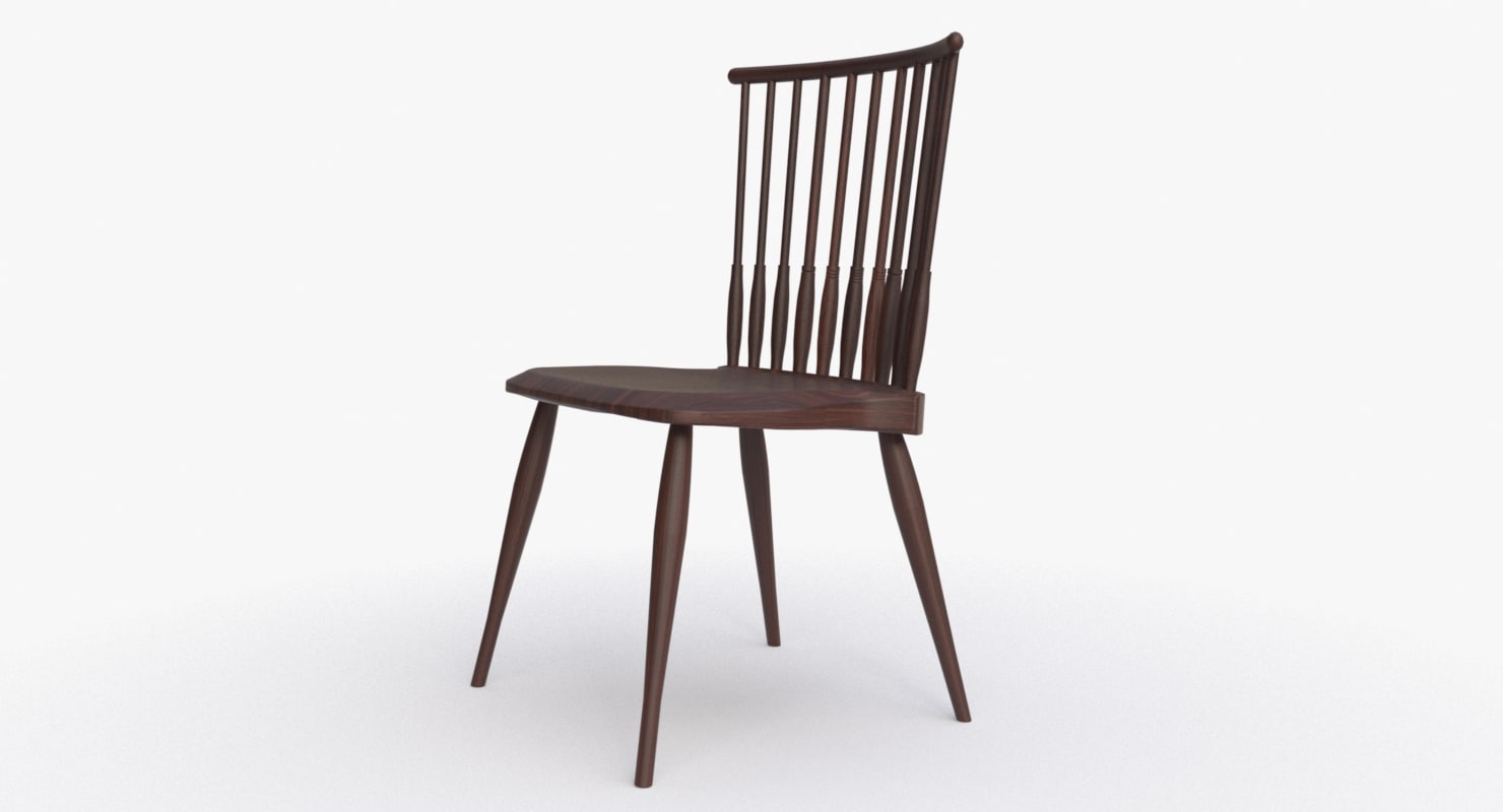 bddw fan dining chair 3d model