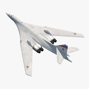 strategic bomber tupolev tu 3d model