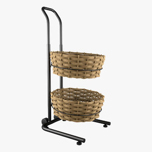 basket floor stand 3d model