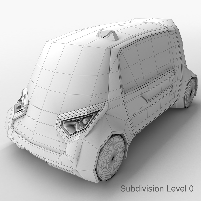 3d electric car model