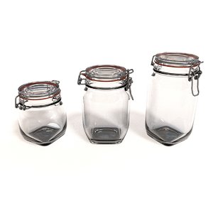 3d model glass jar