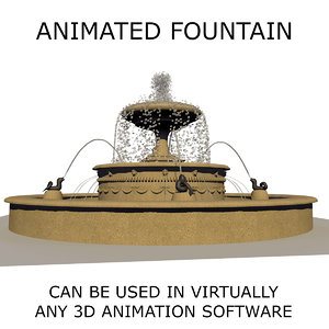 3d water fountain animations