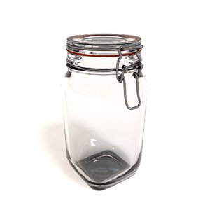 3d glass jar