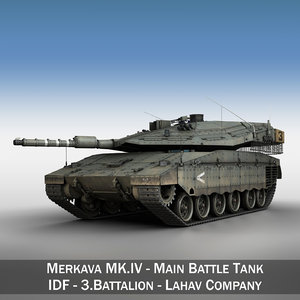 merkava iv - battle tank 3d c4d