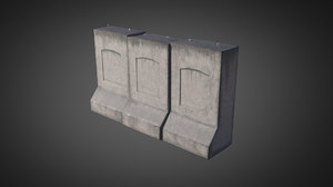 3d max concrete wall military