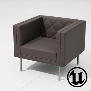 3d unreal halle harlequin chair