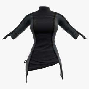 women t-shirt 3d model