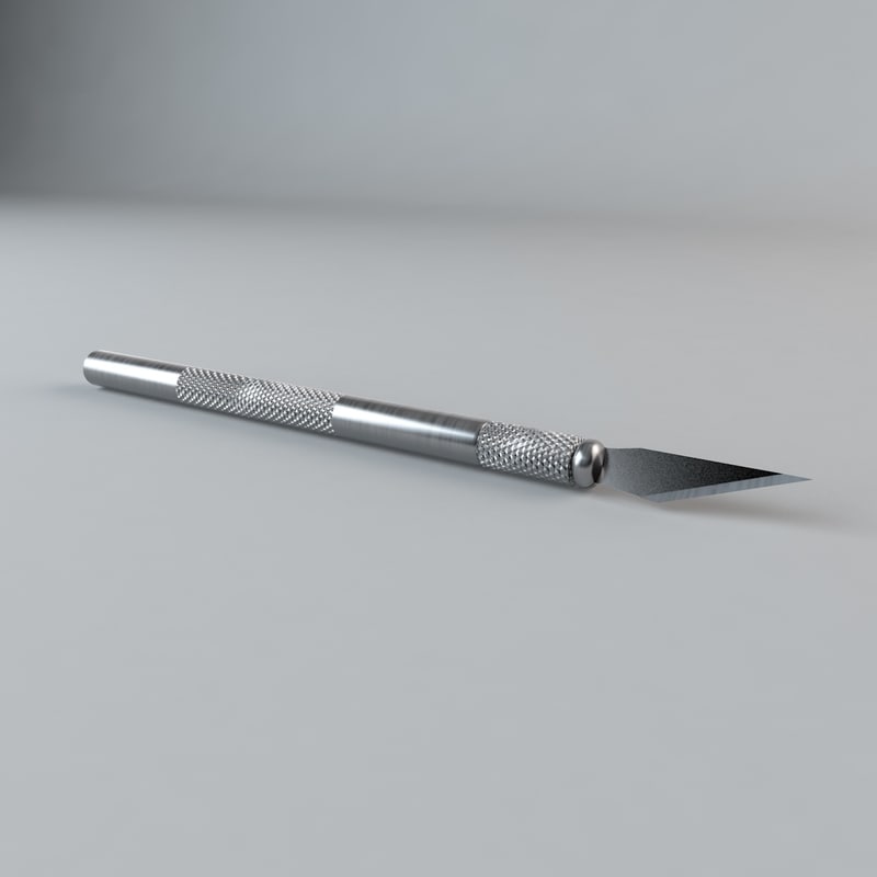 exacto knife blade 3d model