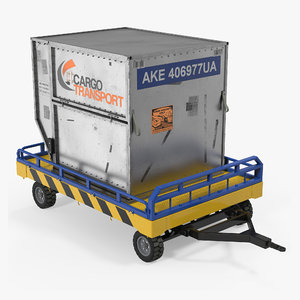 3d airport transport trailer bed
