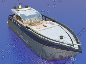 3d model yacht baia 100 history
