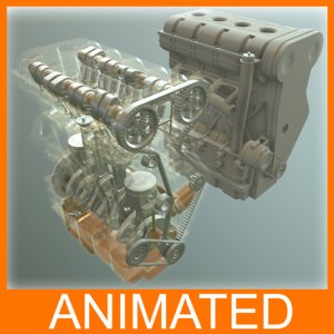 3d motor engine model