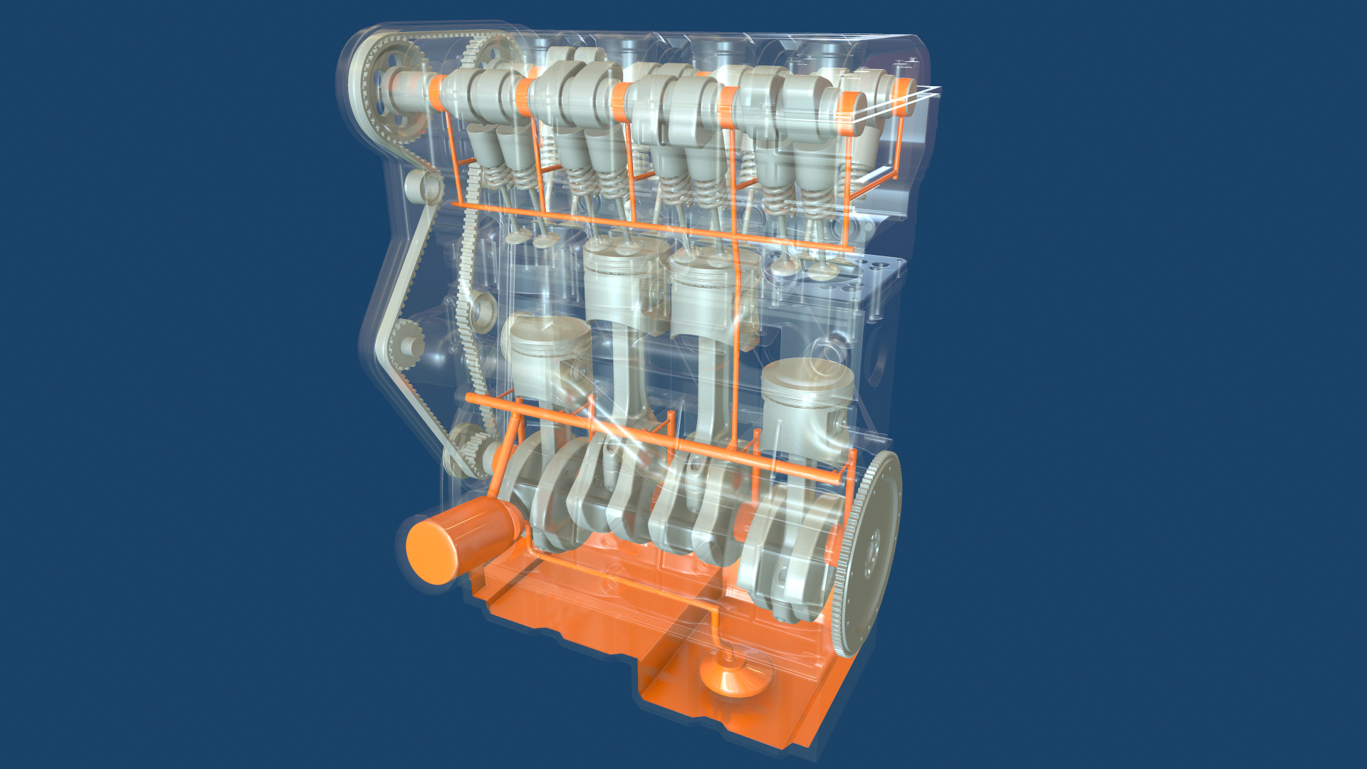 3d Motor Engine Model