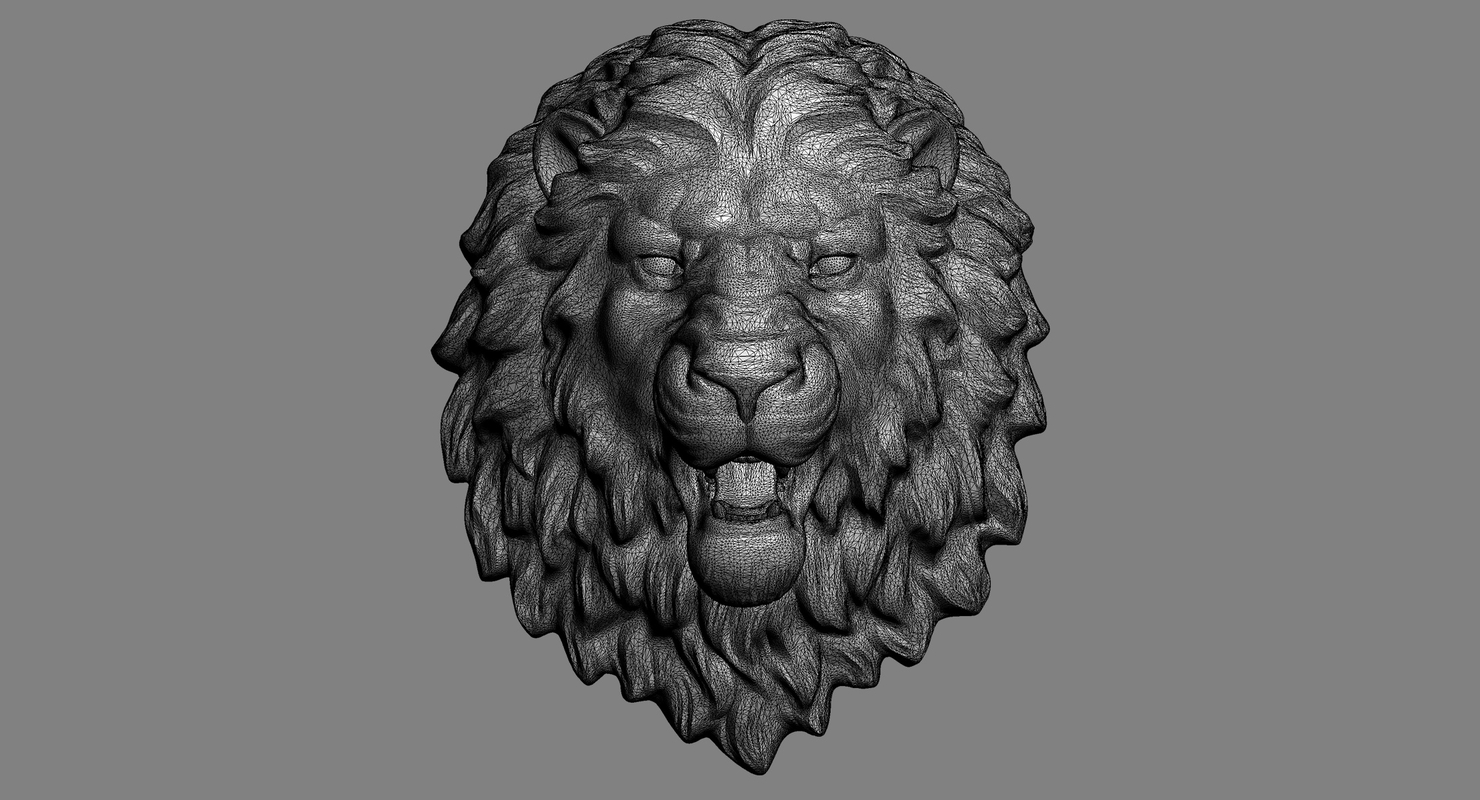 Lion Head 3d Model