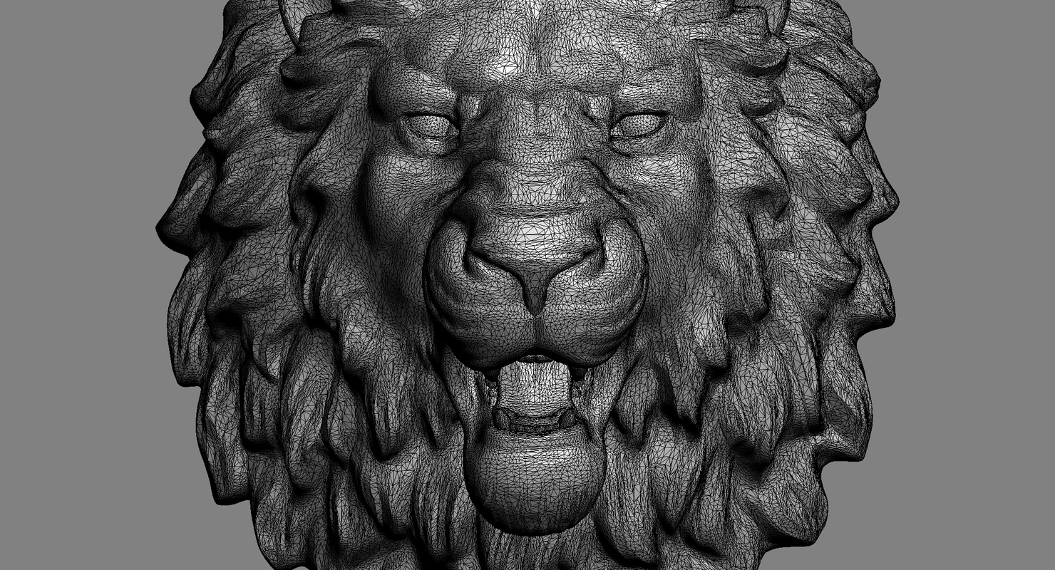 lion head 3d model