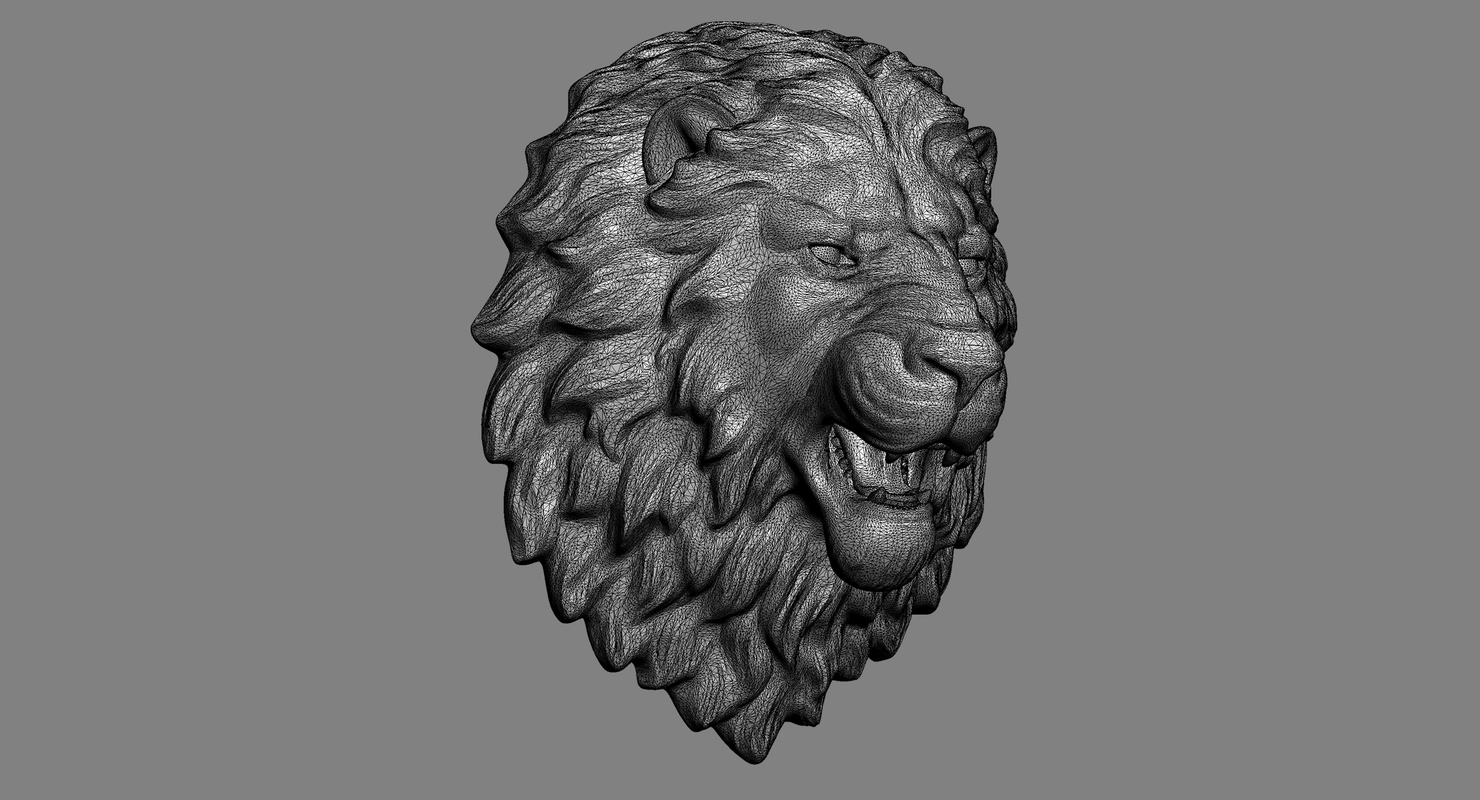 lion head 3d model