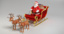 cartoon santa sleigh reindeer max