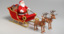 cartoon santa sleigh reindeer max