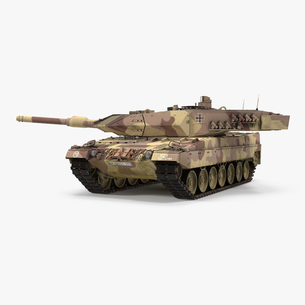 ドイツの戦車ヒョウ2a5砂漠の装備3dモデル Turbosquid