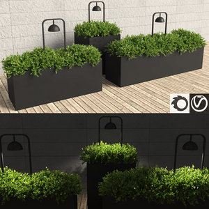 realistic hedge shrubs fitted 3d max