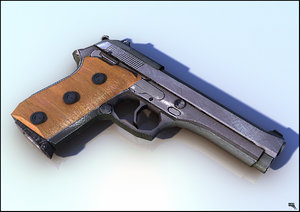 pistol gun weapon 3d model