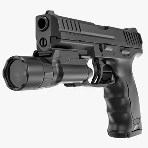 3d handgun heckler koch vp9 model