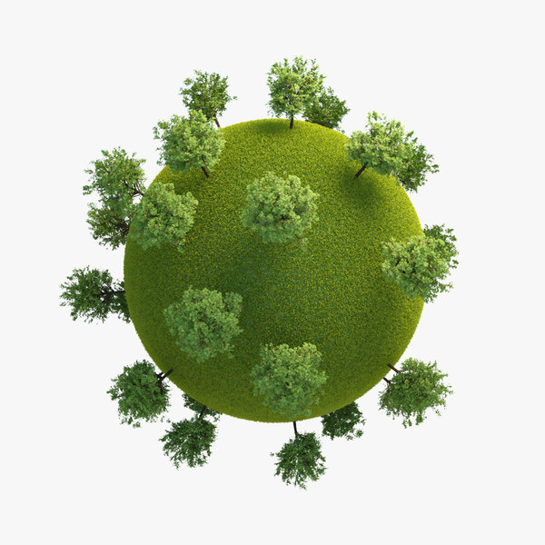 3d model planet green