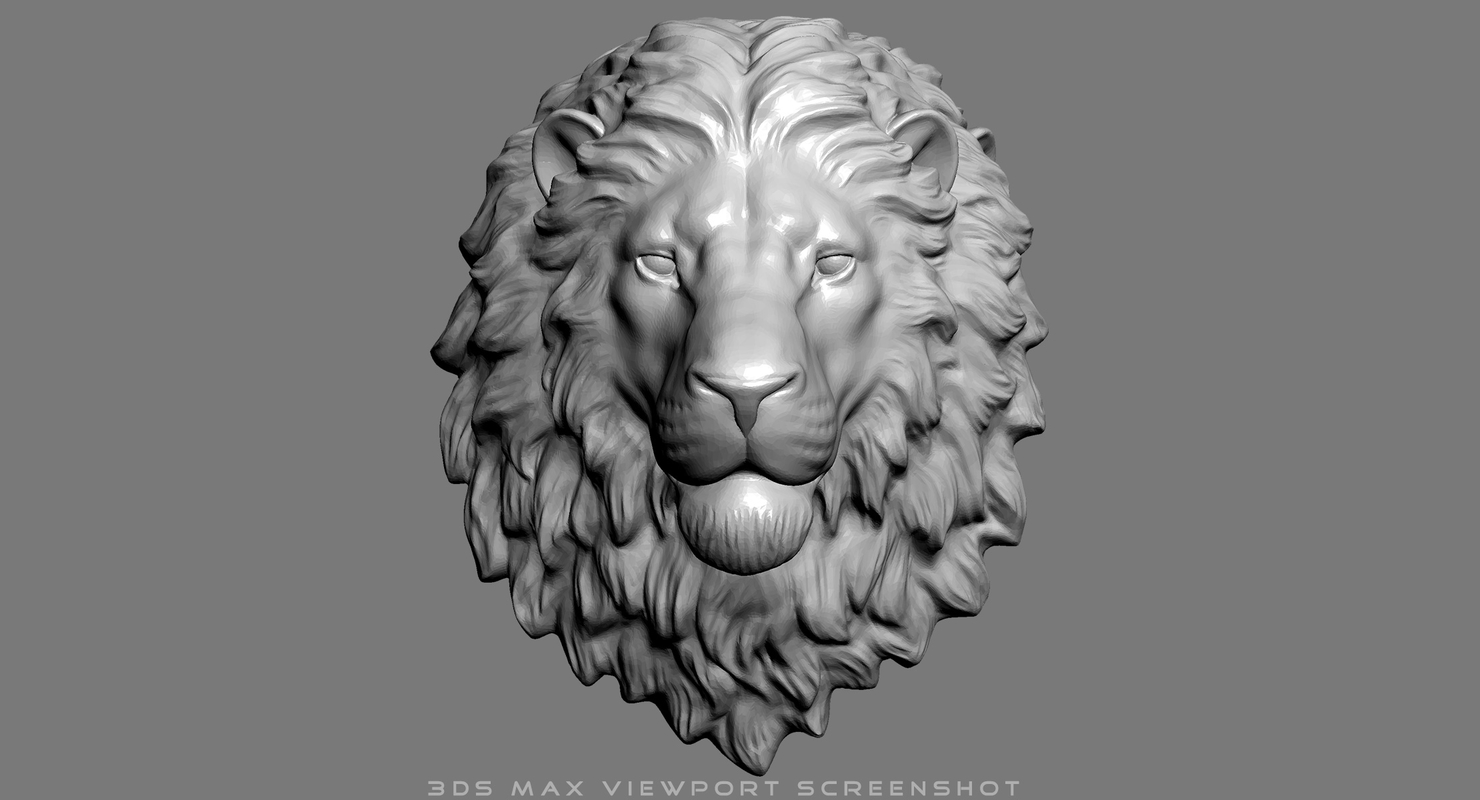 3d model lion head