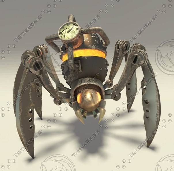 mechanical spider 3d model