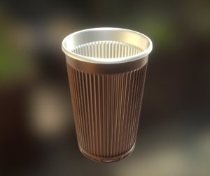 highpoly plastic cup 3d model