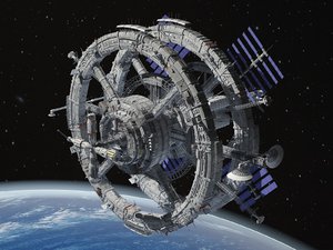3d model generic sci-fi space station