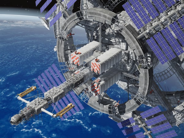 3d model generic sci-fi space station