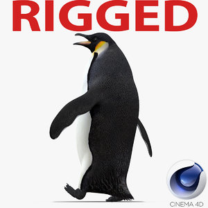 emperor penguin rigged 3d model