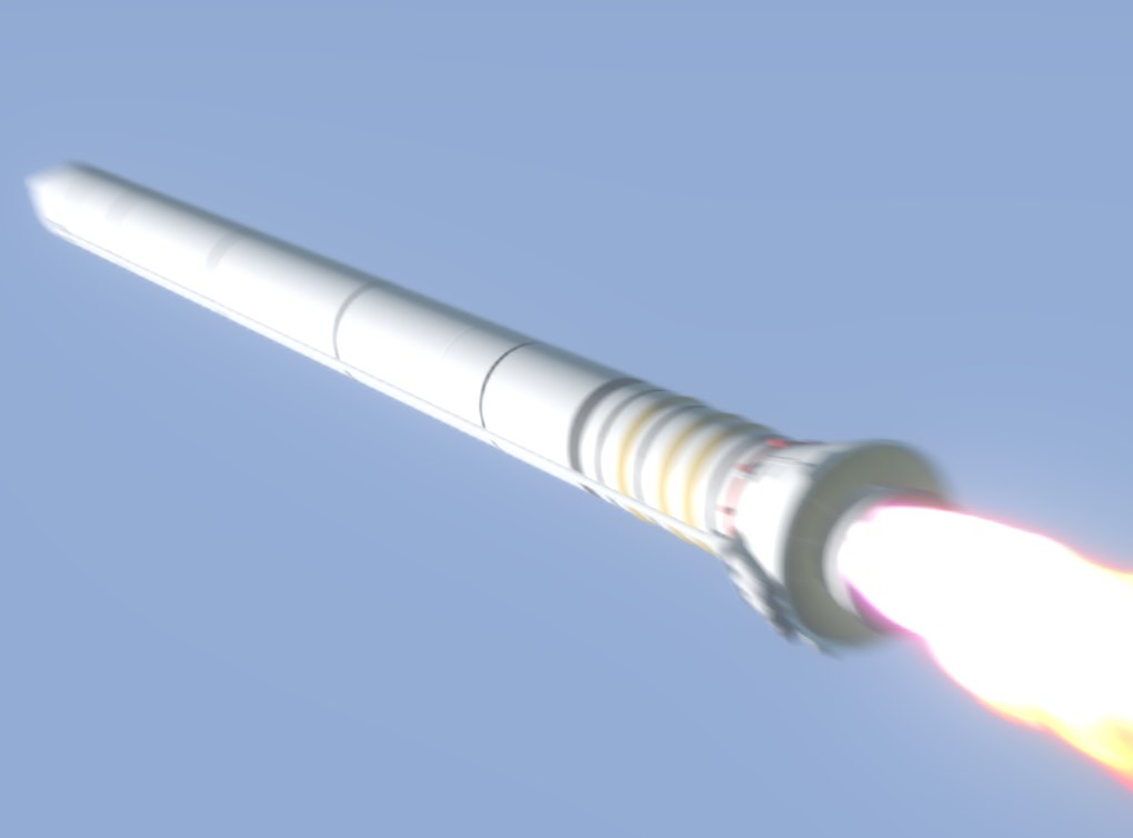 3d model solid rocket booster