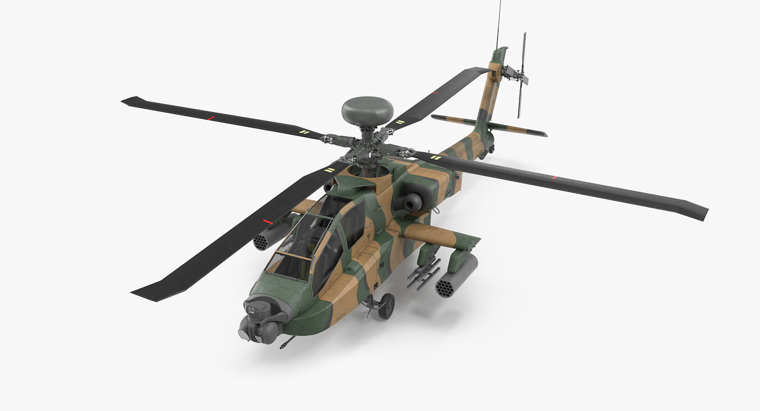 3d ah-64d apache longbow japan model