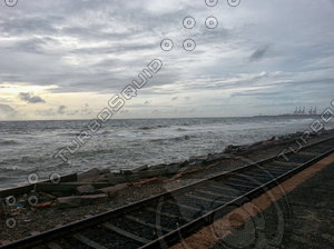Ocean by an Railway and Harbour