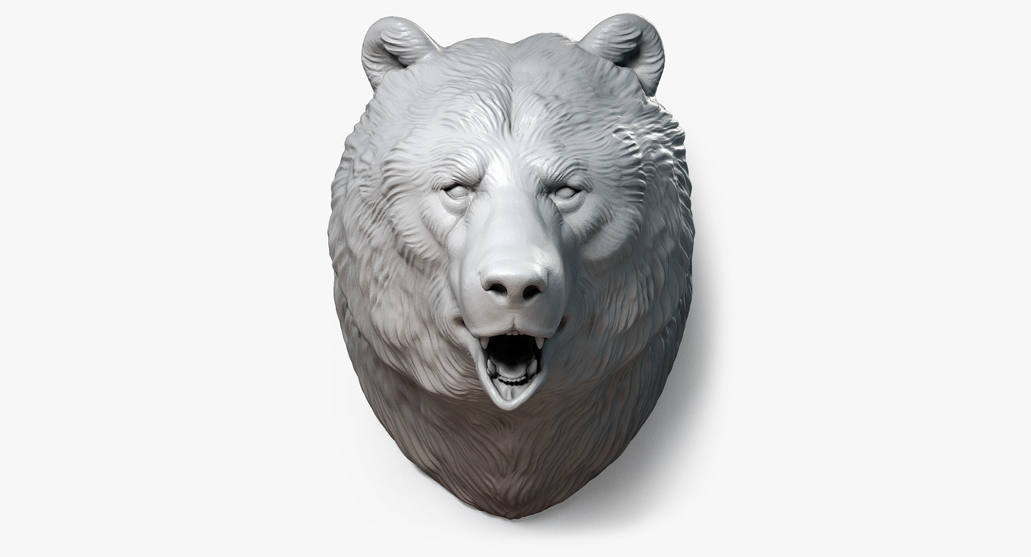 bear head sculpture 3d max