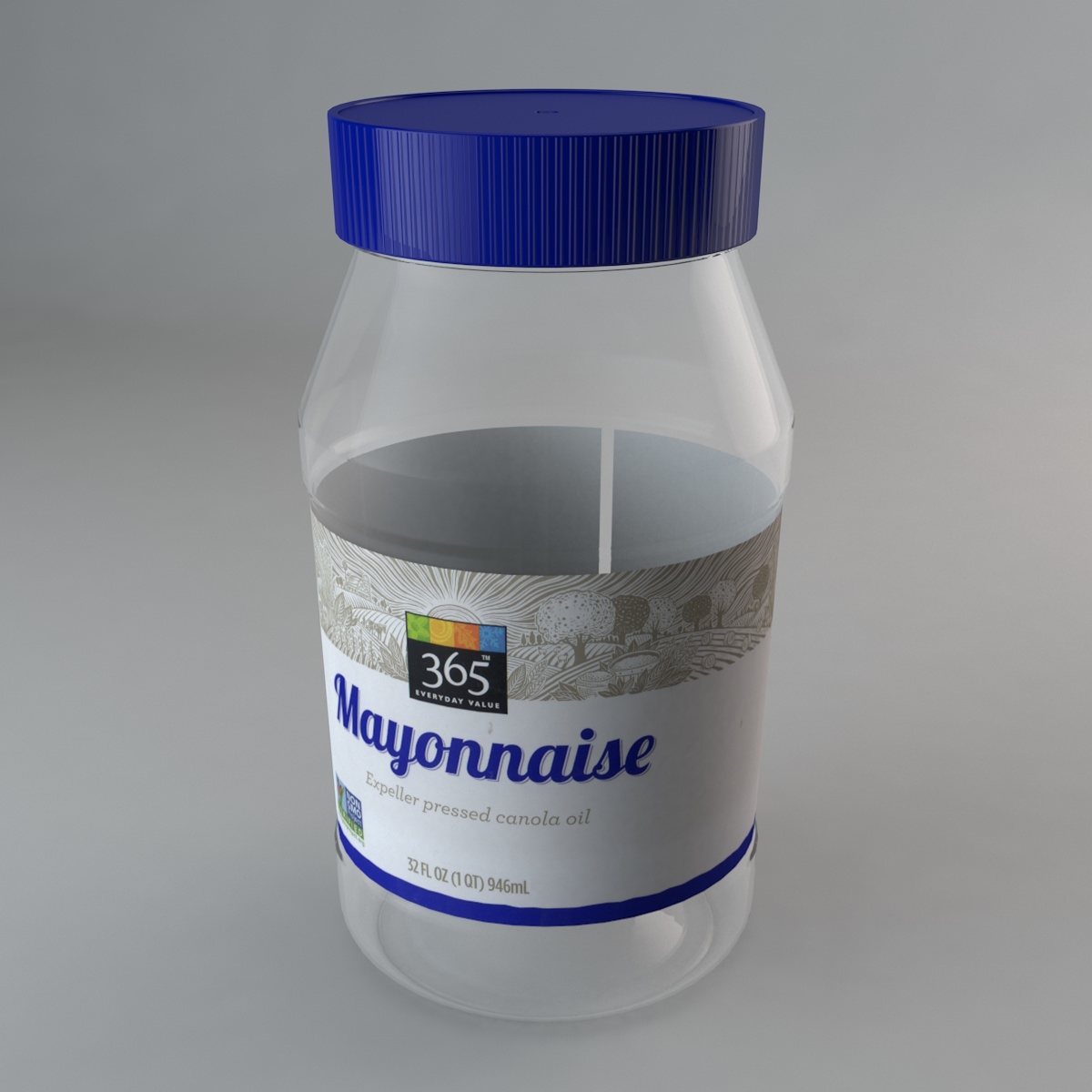 mayonnaise jar mayo c4d